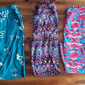 3 pair lot of LuLaRoe leggings Rare Halloween pair